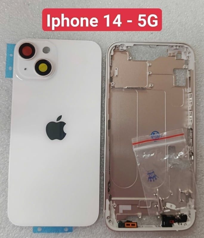 Vỏ Bộ Iphone 14 - 5G - Trắng Zin (Full PK) (bản esim)