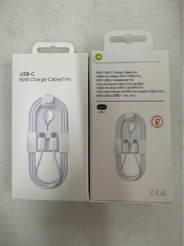 Cáp Sạc Iphone - 16 / 16 Pro Max / 17 Pro Max - C2C - 60W Cáp Dù Box (1m) - Zin