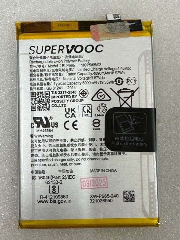 Pin Oppo 965 / K10X - 5G - 5000mAh Zin
