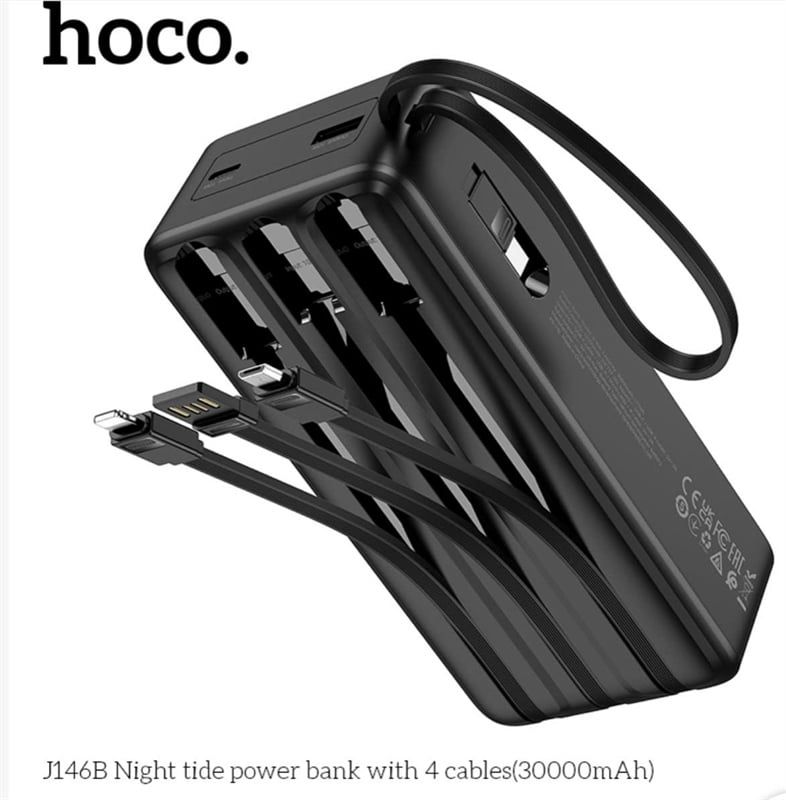 Pin Dự Phòng 30000mAh - Hoco J146B - Kèm 3 Dây