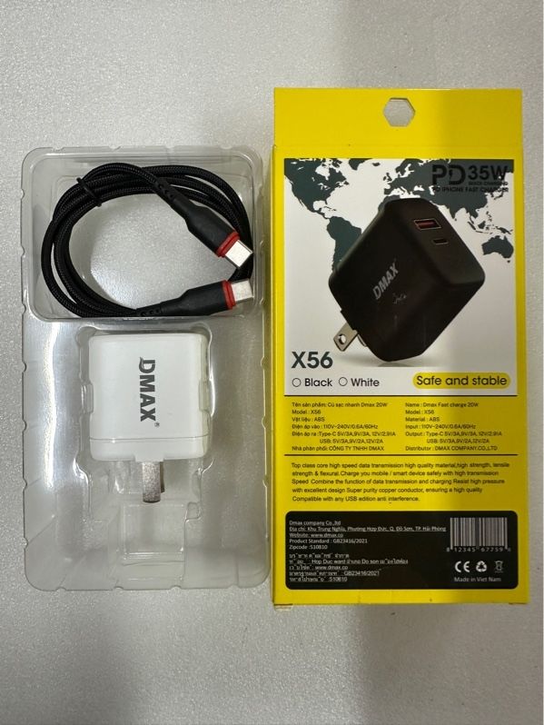 Sạc Bộ C2C : Dmax X56 35W - C to C (sl5-1/10-2/20-5)
