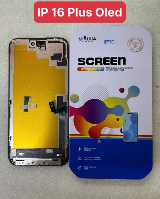Màn Hình Iphone 16 Plus - Oled / GX - MQV 1-1 (phôi dẻo đẹp như zin)