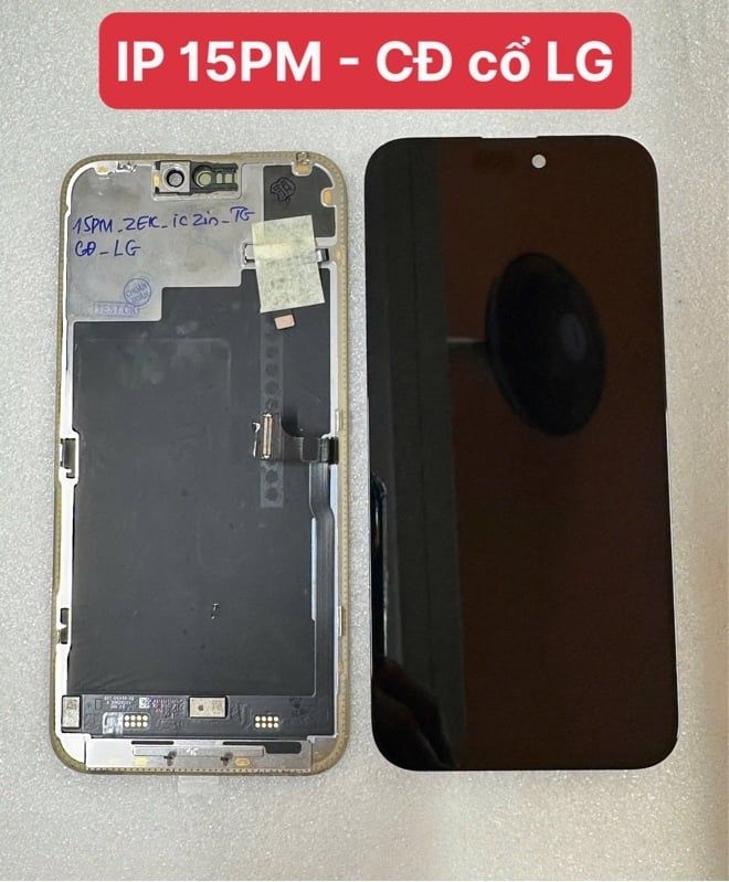 Màn Hình Iphone 15 Pro Max Zin - Ép Kính IC Zin - Chuẩn Đoán - Cổ LG / CĐ - LG
