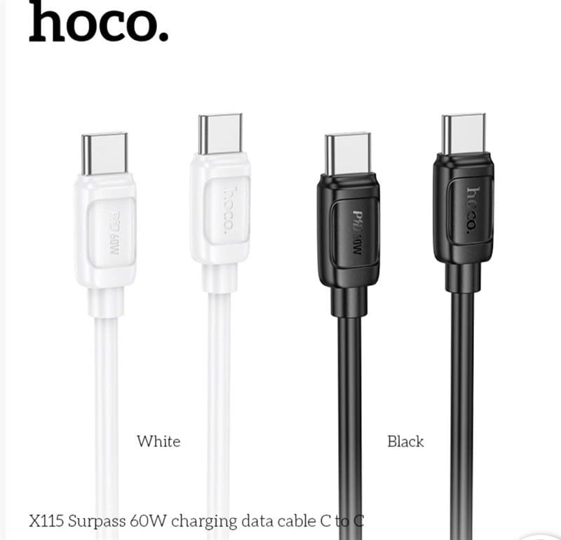 Cáp Sạc Nhanh C2C - Hoco X115 - PD60W - 1m (sl20-1/30-2/50-3)