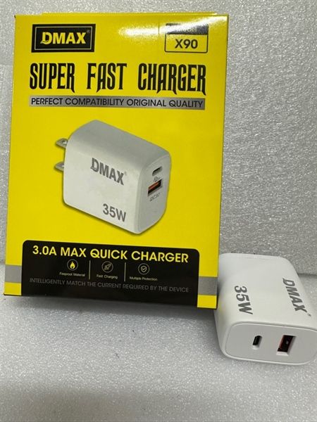 Cóc Sạc Nhanh Dmax X90 35W - 2 Cổng - Type C / USB