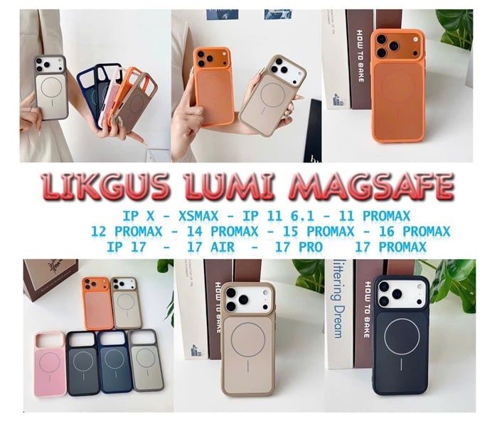 Ốp Lưng Likgus Lumi Magafe Màu Trơn