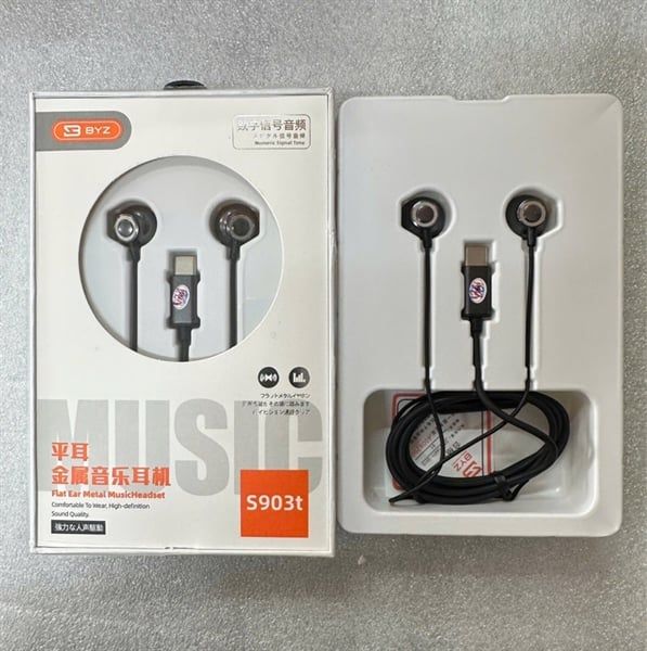 Tai Nghe Dây - BYZ S903T -chân Type C (sl10-1/20-2/50-3)