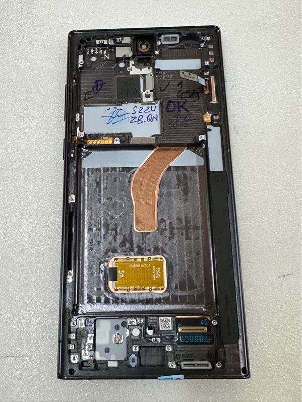 Màn Hình Samsung S22 Ultra / S908 - Zin Bóc Máy - Khung Đen (Amoled) (mèo nhẹ)