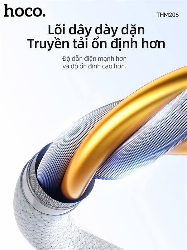 Cáp Sạc PD60W C2C - Hoco THM206 - Dù 0.25m
