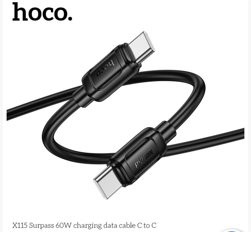 Cáp Sạc Nhanh C2C - Hoco X115 - PD60W - 1m (sl20-1/30-2/50-3)