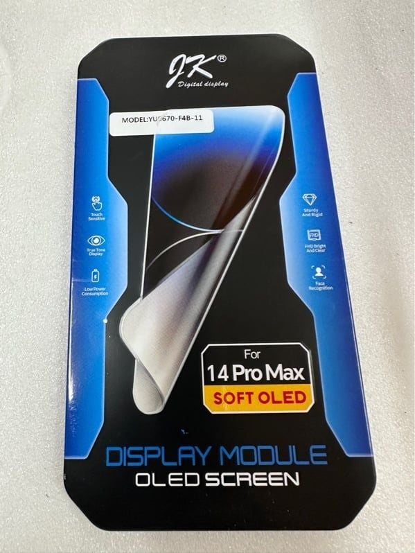 Màn Hình Iphone 14 Pro Max - JK / Oled Phôi Dẻo / 120Hz ( sàn được ic )