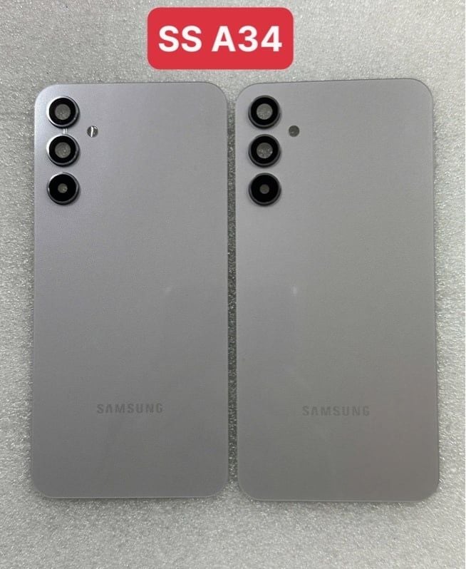 Lưng Samsung A34 Xám + KC