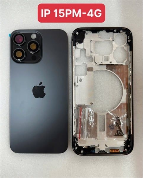 Vỏ Bộ Iphone 15 Pro Max 5G Zin ( Full PK ) - Đen ( ko ks)