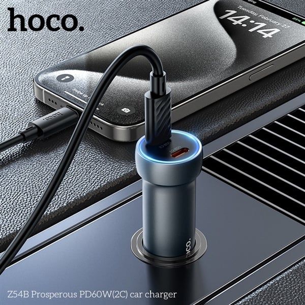 Cóc Sạc Xe Ô Tô - Hoco Z54B - Sạc Nhanh 60W