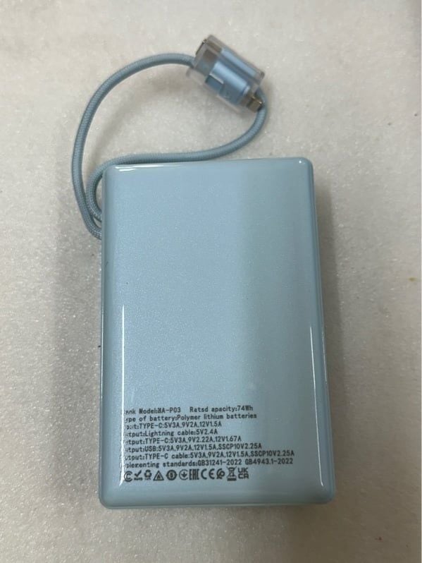 Pin Dự Phòng 20000mAh - Maxitech (MXT) MA - P03 - Sạc Nhanh 22.5W - Trắng/ Xanh