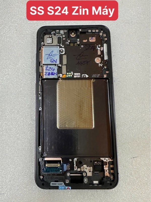 Màn Samsung S24 / S921 - Zin Bóc Máy - Khung Đen - (mèo nhẹ) (Amoled)