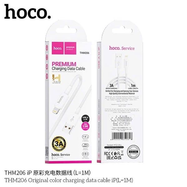 Cáp Sạc USB.IP - Hoco THM206 - Dù 1m