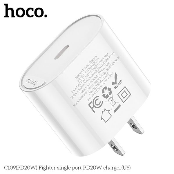 Cóc Sạc Hoco - C109 20W - Sạc Nhanh Cổng C