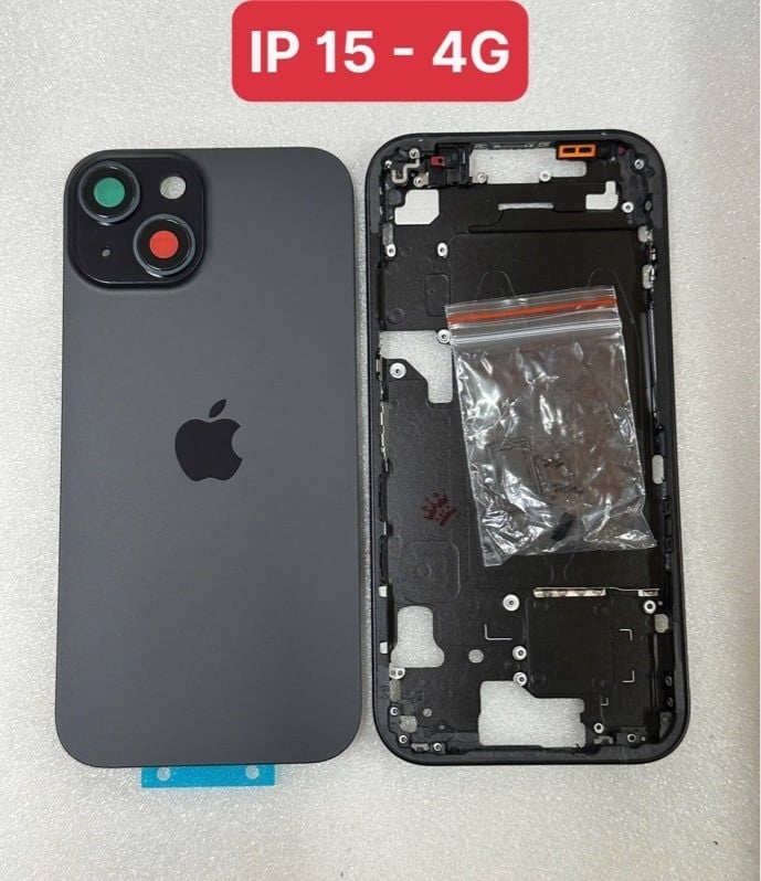 Vỏ Bộ Iphone 15 - 4G - Zin Đen ( Full PK, có KS )