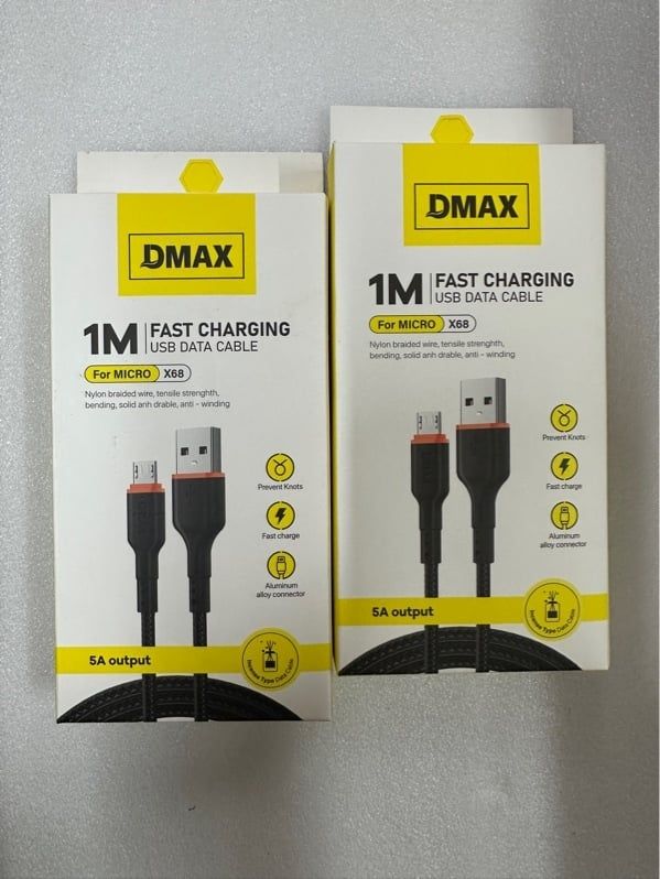 Cáp Sạc Dmax X68 - USB.Micro - 5A - dù 1m (sl10-1/20-2/30-3)