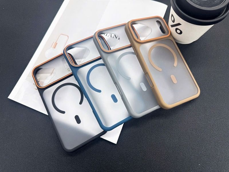 Ốp Lưng Likgus Viền Màu Magsafe Nhám Mờ