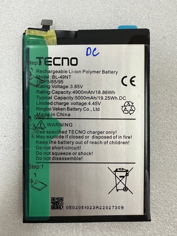 Pin TECNO BL - 49NT / Pop 7 Pro / Spark 2023 - 5000mAh