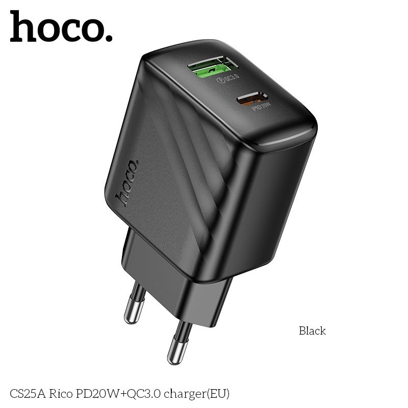 Cóc Sạc Nhanh - Hoco CS25A - PD20W (1 cổng USB + Type C)