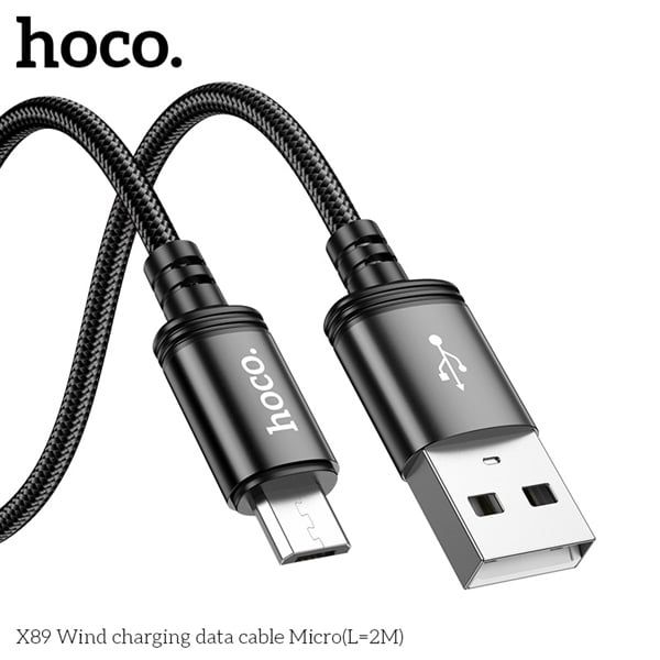 Cáp Sạc USB.MICRO - Hoco X89 - dù 2m (sl20-1/30-2/50-3)