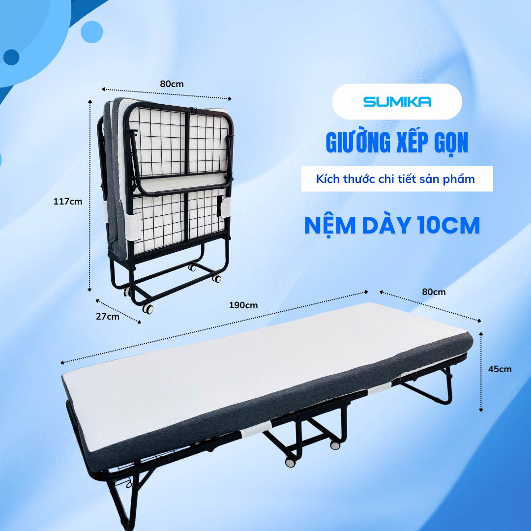  Giường nệm xếp gọn SUMIKA 379 