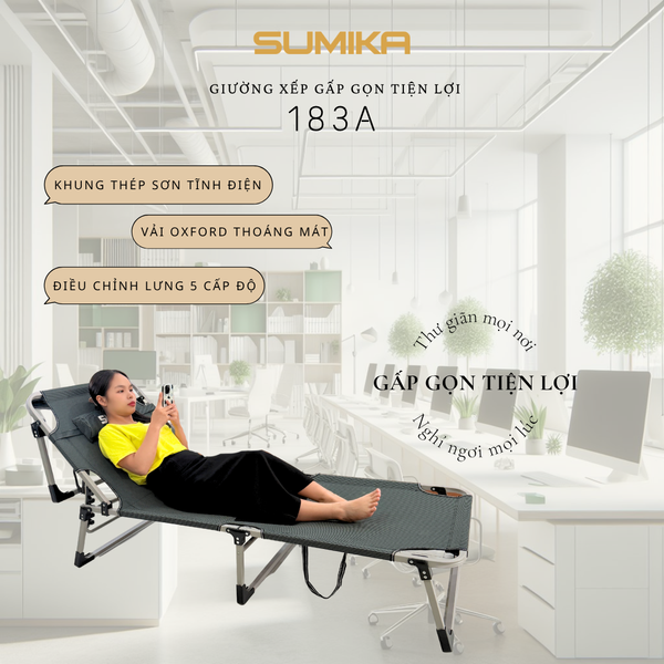  Giường bố xếp gọn đa năng SUMIKA 183A 