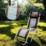  Ghế Xếp Thư Giãn SUMIKA 139, Lưới Bọc Nệm Mát, Khung Thép Sơn Tĩnh Điện 