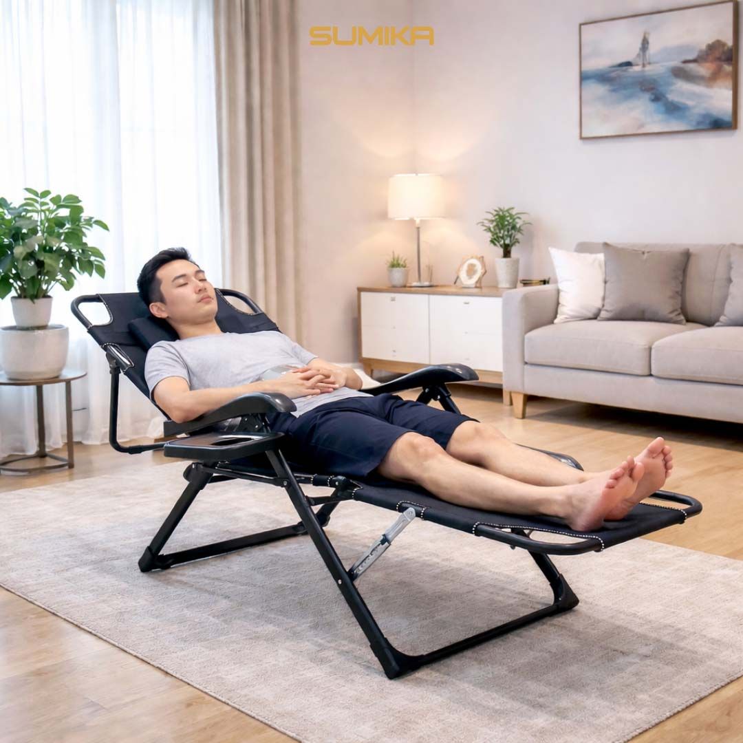  Ghế Xếp Thư Giãn SUMIKA 168, Vải Lưới Thoáng Mát, Điều Chỉnh 7 Cấp Độ, Tải Trọng 300kg 