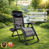  Ghế Xếp Thư Giãn SUMIKA 636A, Khung Thép Sơn Tĩnh Điện, Lưới Đan Mây Nhân Tạo, Khóa Kim Loại 
