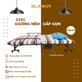  Giường nệm xếp gọn SUMIKA 339C, chiều rộng 120cm 