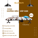  Giường nệm xếp gọn SUMIKA 339D, chiều rộng 80cm 