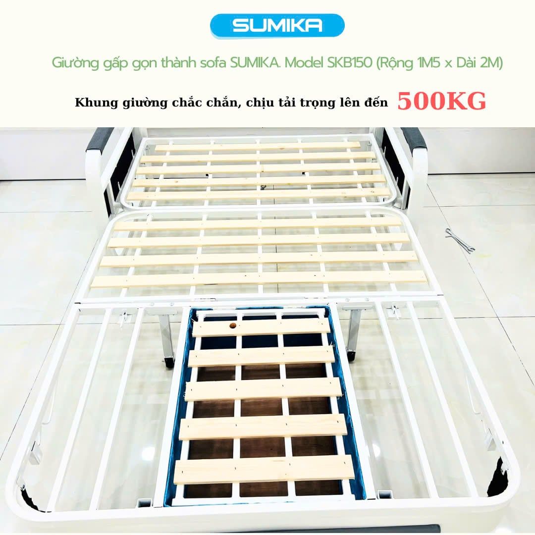  Giường xếp sofa gấp gọn SUMIKA SKB150, chiều rộng 1m5 