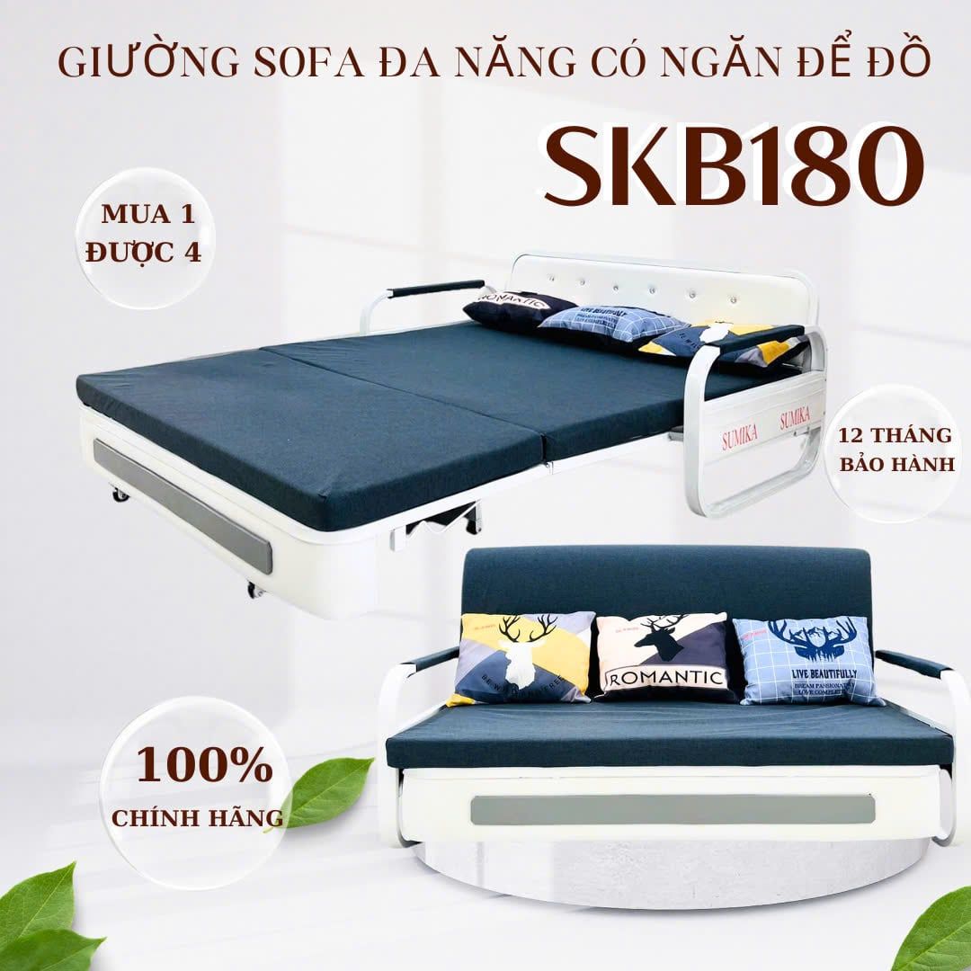  Giường xếp sofa gấp gọn SUMIKA SKB180, chiều rộng 1m8 