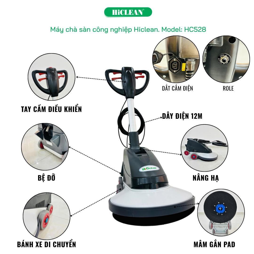  Máy chà sàn công nghiệp HiClean BF528A 
