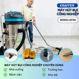  Máy hút bụi công nghiệp Kraffer KF80, công suất 3600W 