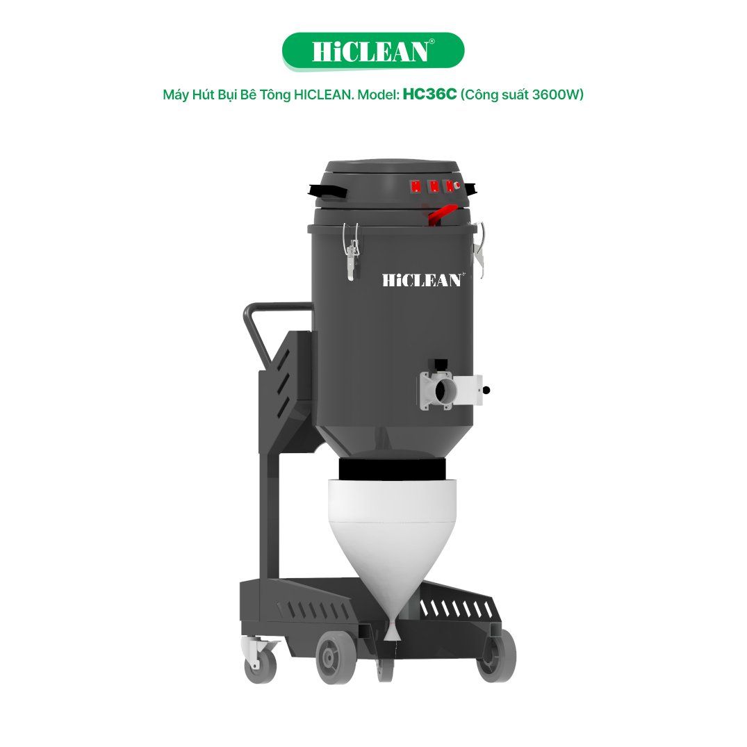  Máy hút bụi bê tông HiClean HC36C, công suất 3600W 