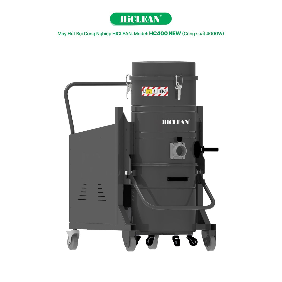  Máy hút bụi nhà xưởng HiClean HC400 NEW, công suất 4000W 