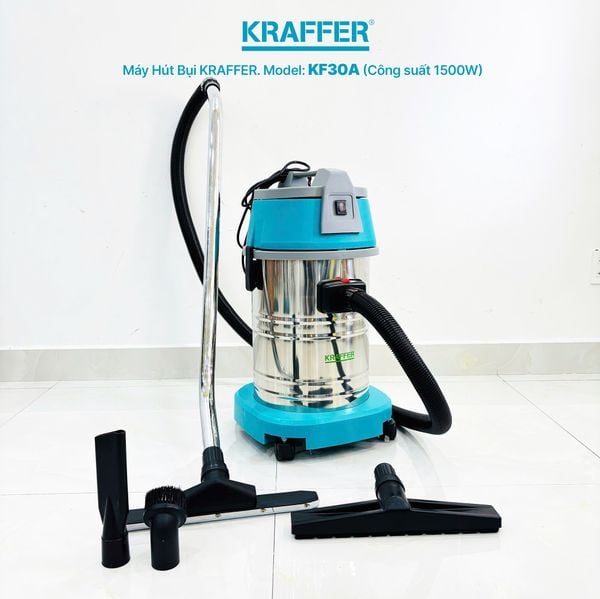  Máy hút bụi công nghiệp Kraffer KF30A, công suất 1500W 