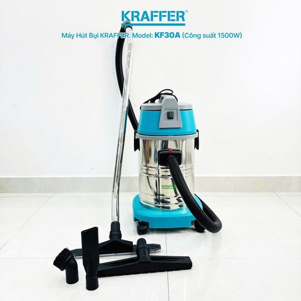  Máy hút bụi công nghiệp Kraffer KF30A, công suất 1500W 