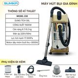  Máy hút bụi gia đình Sumika 230, 1500W, thùng chứa 30L 