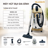  Máy hút bụi gia đình Sumika 230, 1500W, thùng chứa 30L 