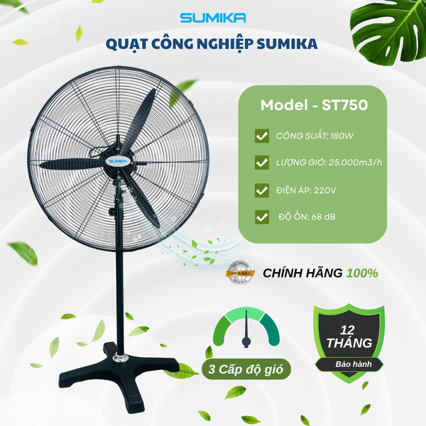  Quạt công nghiệp đứng Sumika ST750 