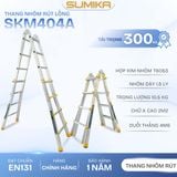  Thang nhôm chữ A rút lồng SUMIKA SKM404A, chữ A cao nhất 2.2m 