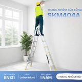  Thang nhôm chữ A rút lồng SUMIKA SKM404A, chữ A cao nhất 2.2m 