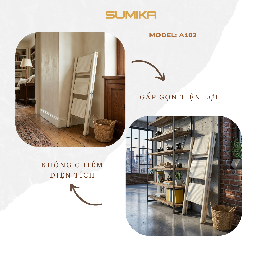  Thang ghế gia đình 3 bậc SUMIKA A103 