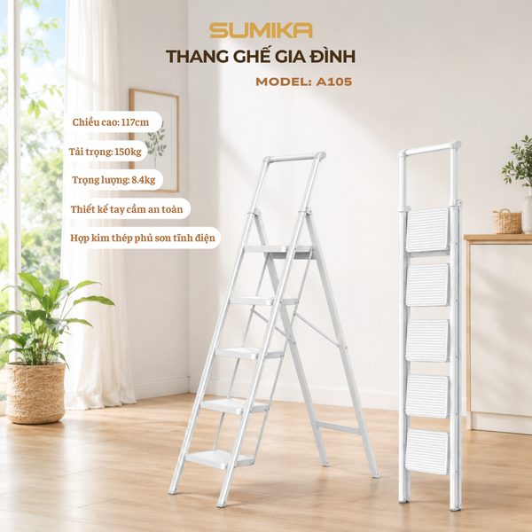  Thang ghế gia đình 5 bậc SUMIKA A105 